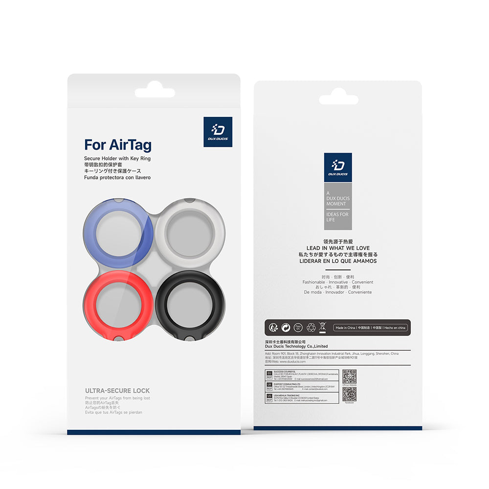 Puzdro DUX DUCIS Secure pre Apple AirTag, Sada 4 kusy, Rôzne farby