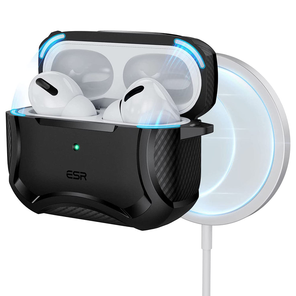 Puzdro ESR Cyber Armor Tough pre Apple AirPods Pro Series, Čierne