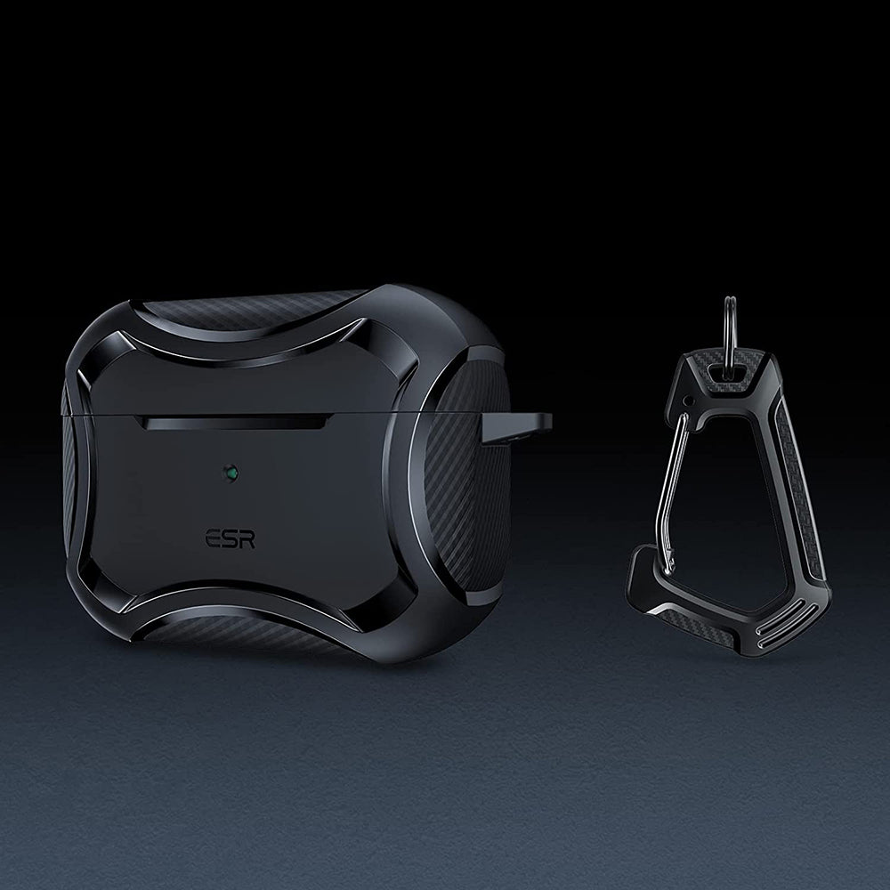 Puzdro ESR Cyber Armor Tough pre Apple AirPods Pro Series, Čierne