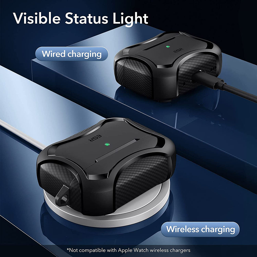 Puzdro ESR Cyber Armor Tough pre Apple AirPods Pro Series, Čierne