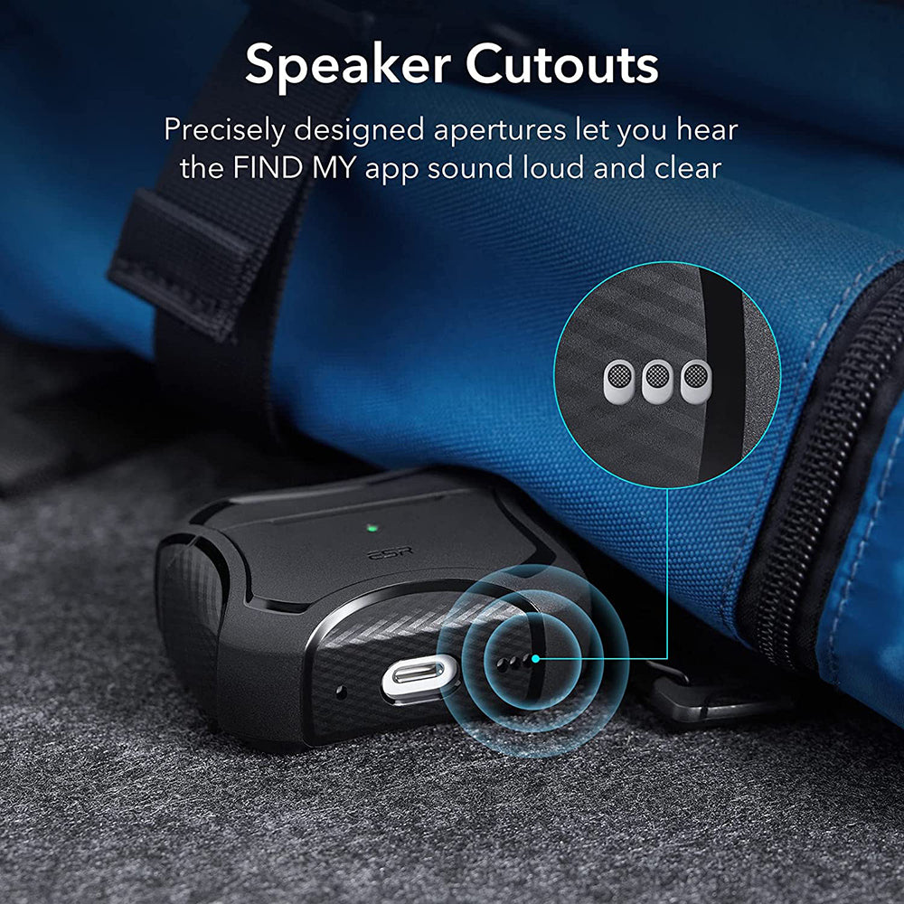 Puzdro ESR Cyber Armor Tough pre Apple AirPods Pro Series, Čierne