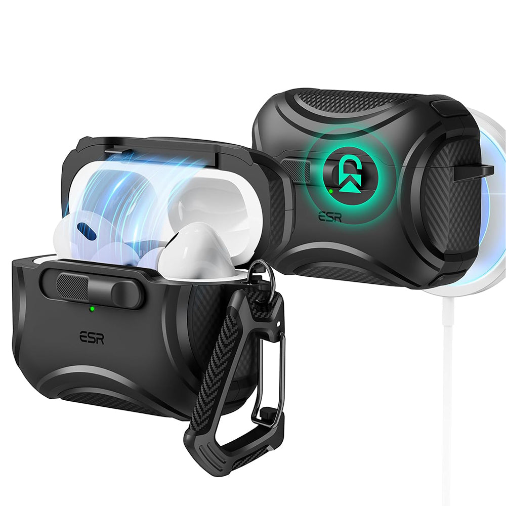 Puzdro ESR Cyber pre Apple AirPods Pro Series, Čierne