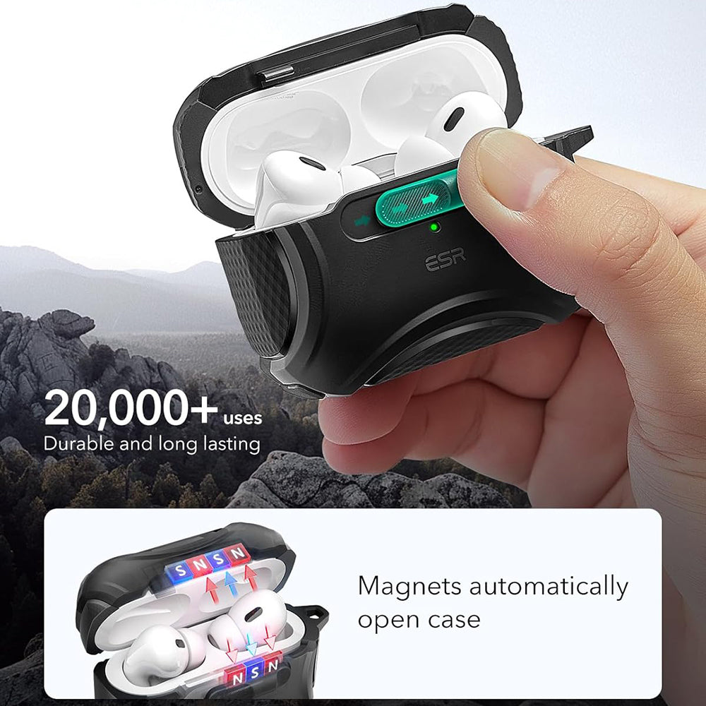 Puzdro ESR Cyber pre Apple AirPods Pro Series, Čierne