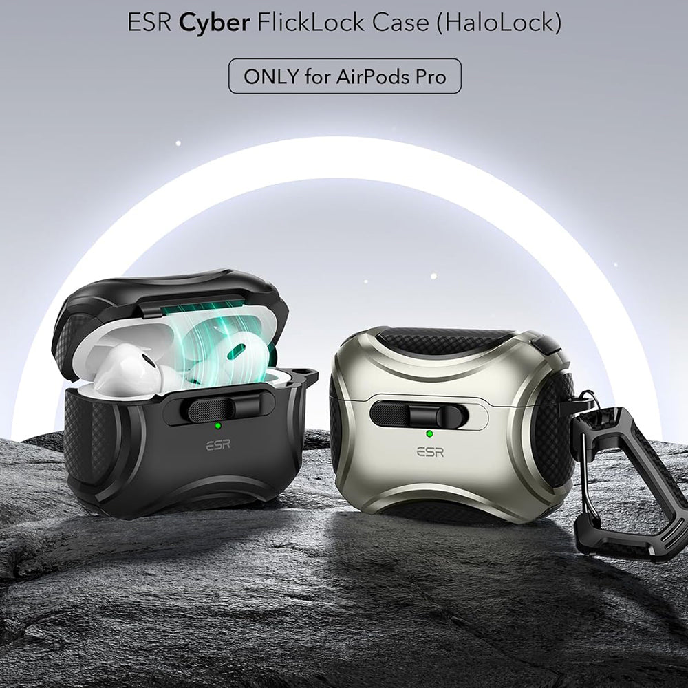 Puzdro ESR Cyber pre Apple AirPods Pro Series, Čierne