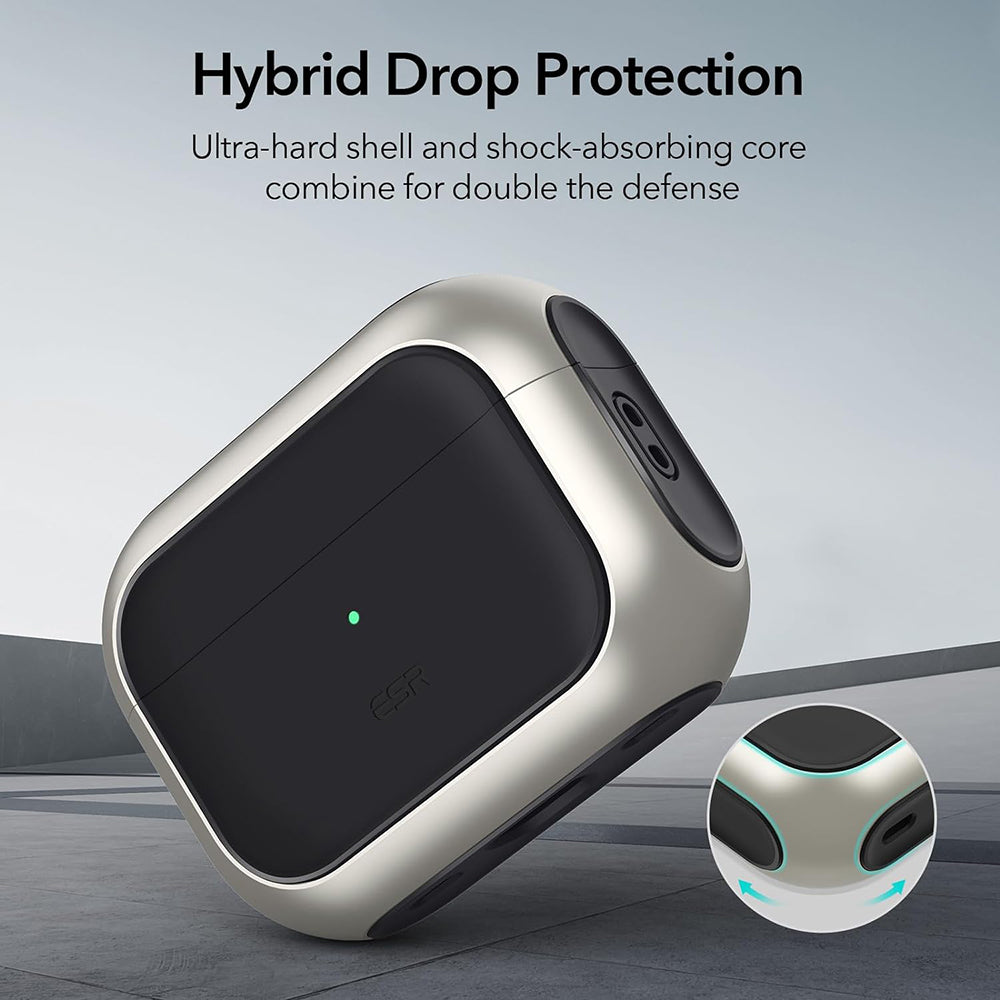 Puzdro ESR Orbit Hybrid pre Apple AirPods 4, Biela