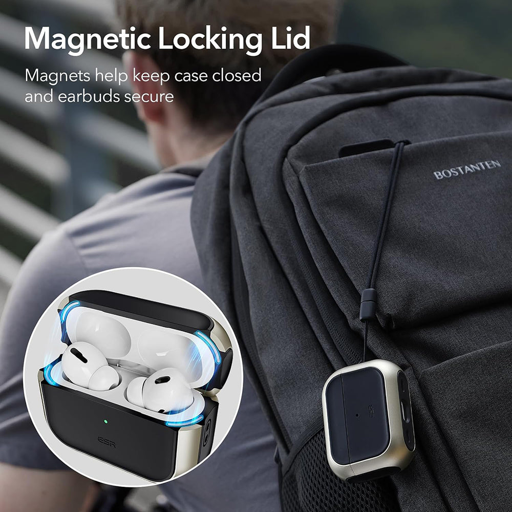Puzdro ESR Orbit Hybrid pre Apple AirPods 4, modré