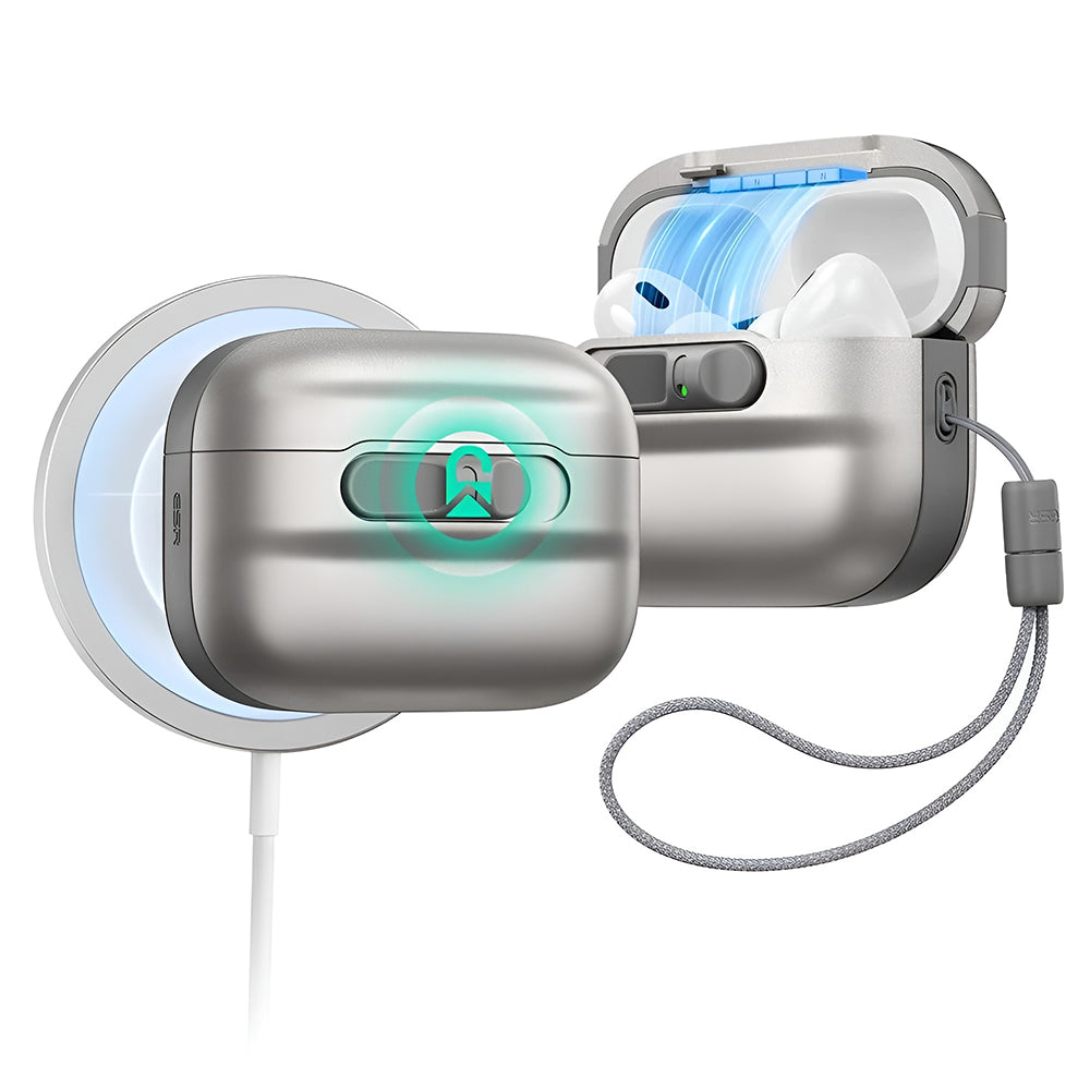 Puzdro ESR Pulse Magnetic FlickLock pre Apple AirPods Pro 3, Sivé