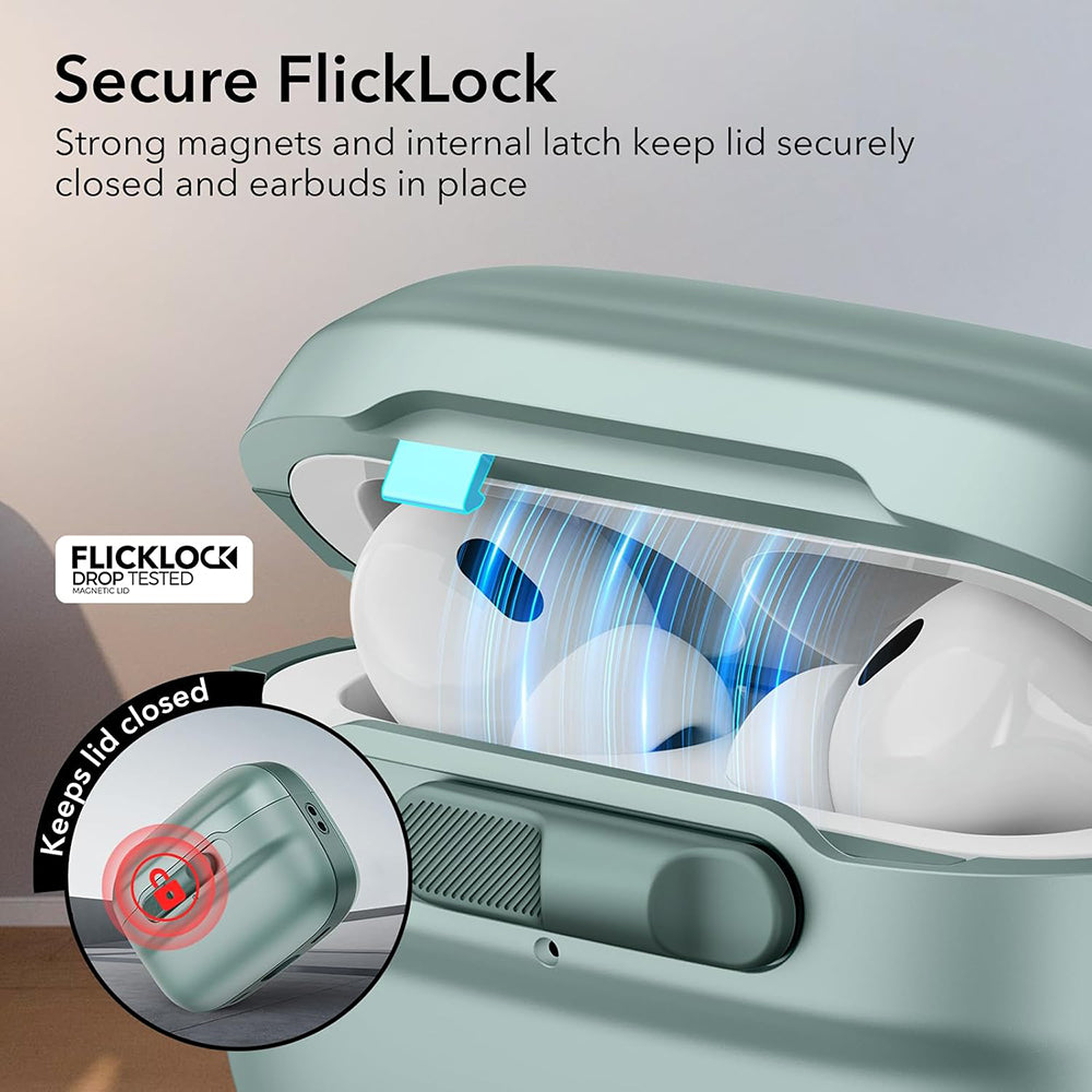 Puzdro ESR Pulse pre Apple AirPods 4, Zelené