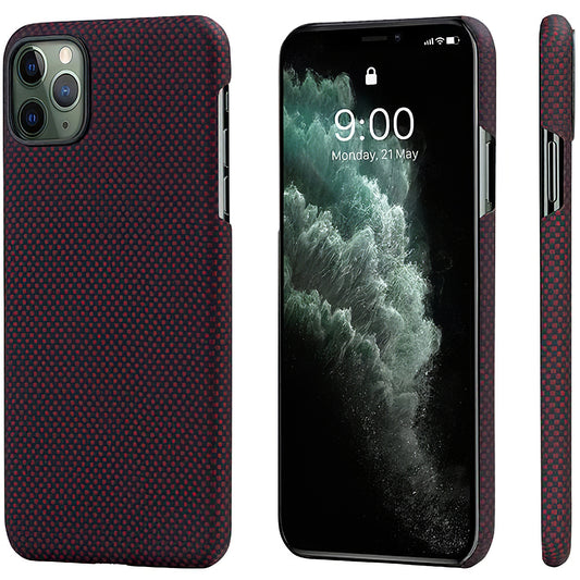 Puzdro pre Apple iPhone 11 Pro Max, Pitaka, MagEZ Car Plain, čierne KI1104M