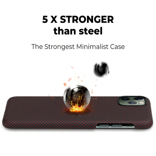 Puzdro pre Apple iPhone 11 Pro Max, Pitaka, MagEZ Car Plain, čierne KI1104M