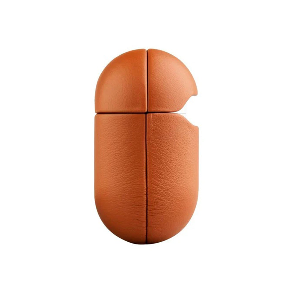 Puzdro Fixed PodsLeather pre Apple AirPods 4, Hnedé