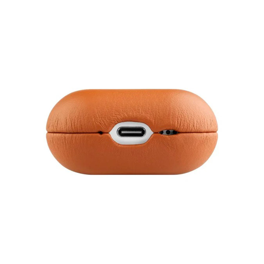 Puzdro Fixed PodsLeather pre Apple AirPods 4, Hnedé
