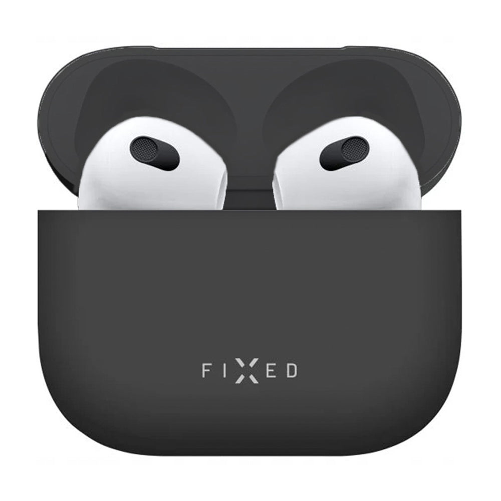 Puzdro Fixed Silky pre Apple AirPods 4, Čierne