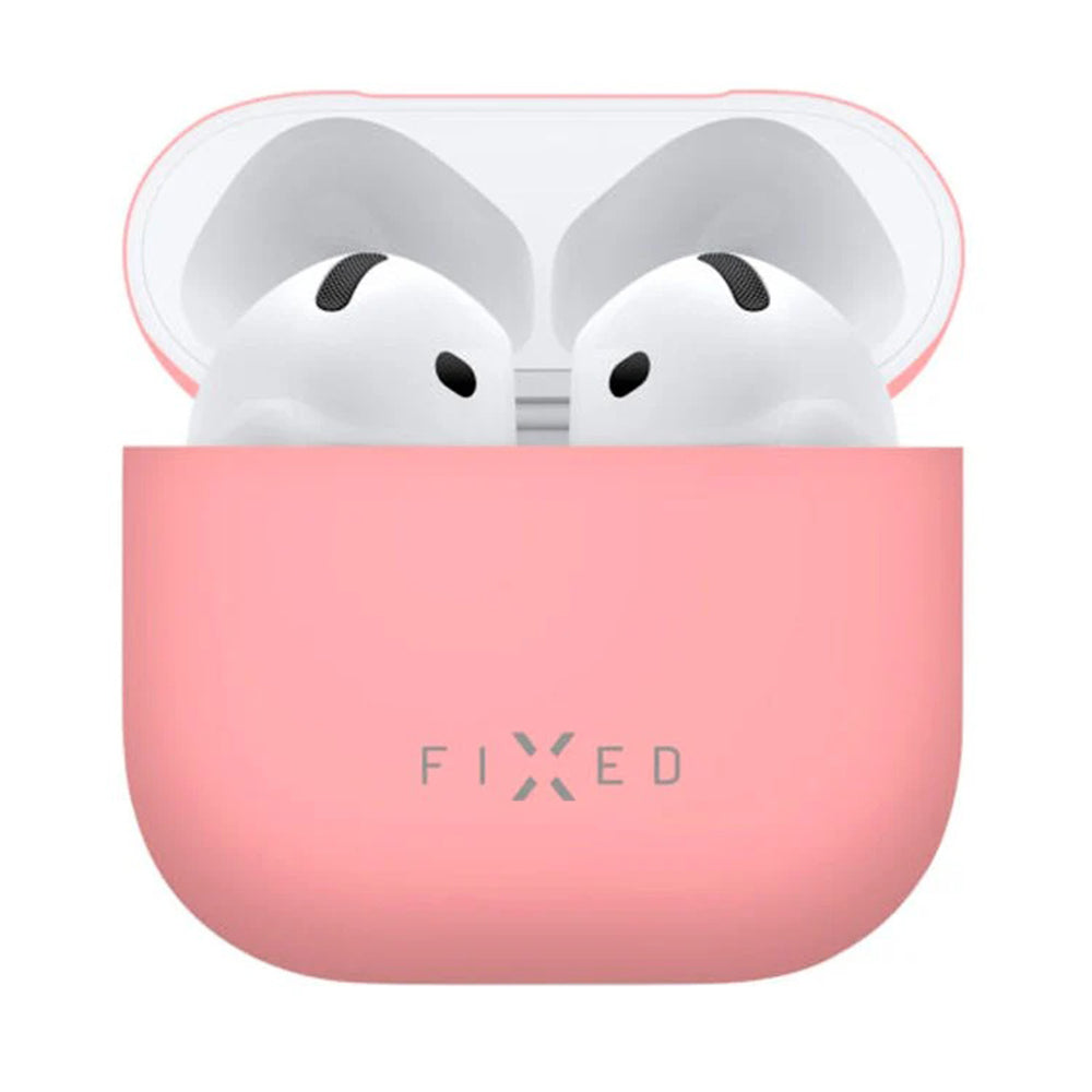Puzdro Fixed Silky pre Apple AirPods 4, Ružové