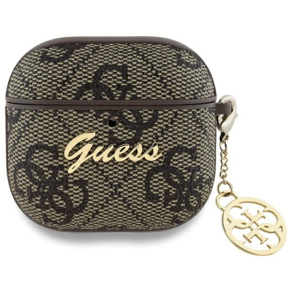Puzdro Guess 4G Charm pre Apple AirPods 4, Hnedé