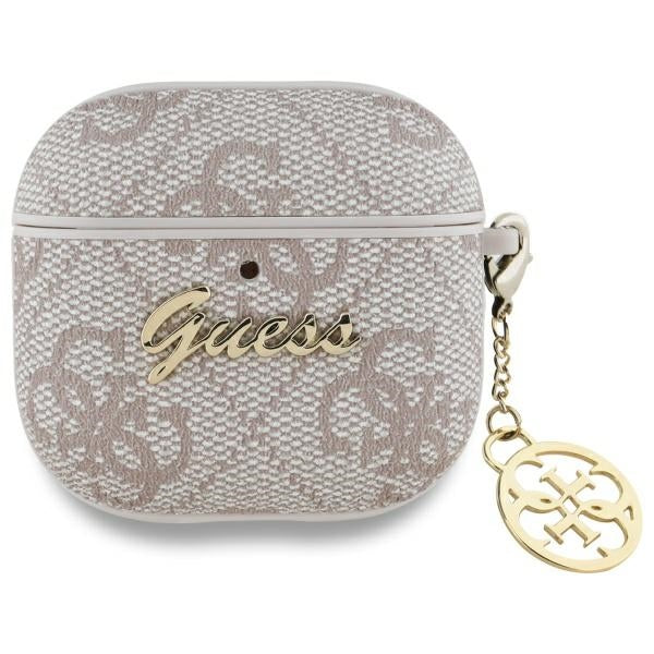 Puzdro Guess 4G Charm pre Apple AirPods 4, Ružové
