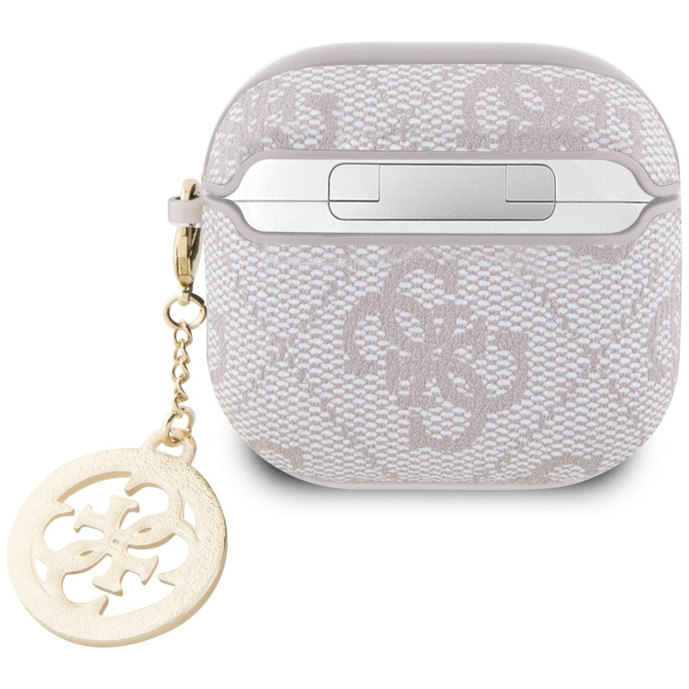 Puzdro Guess 4G Strass Charm pre Apple AirPods 4, Ružové