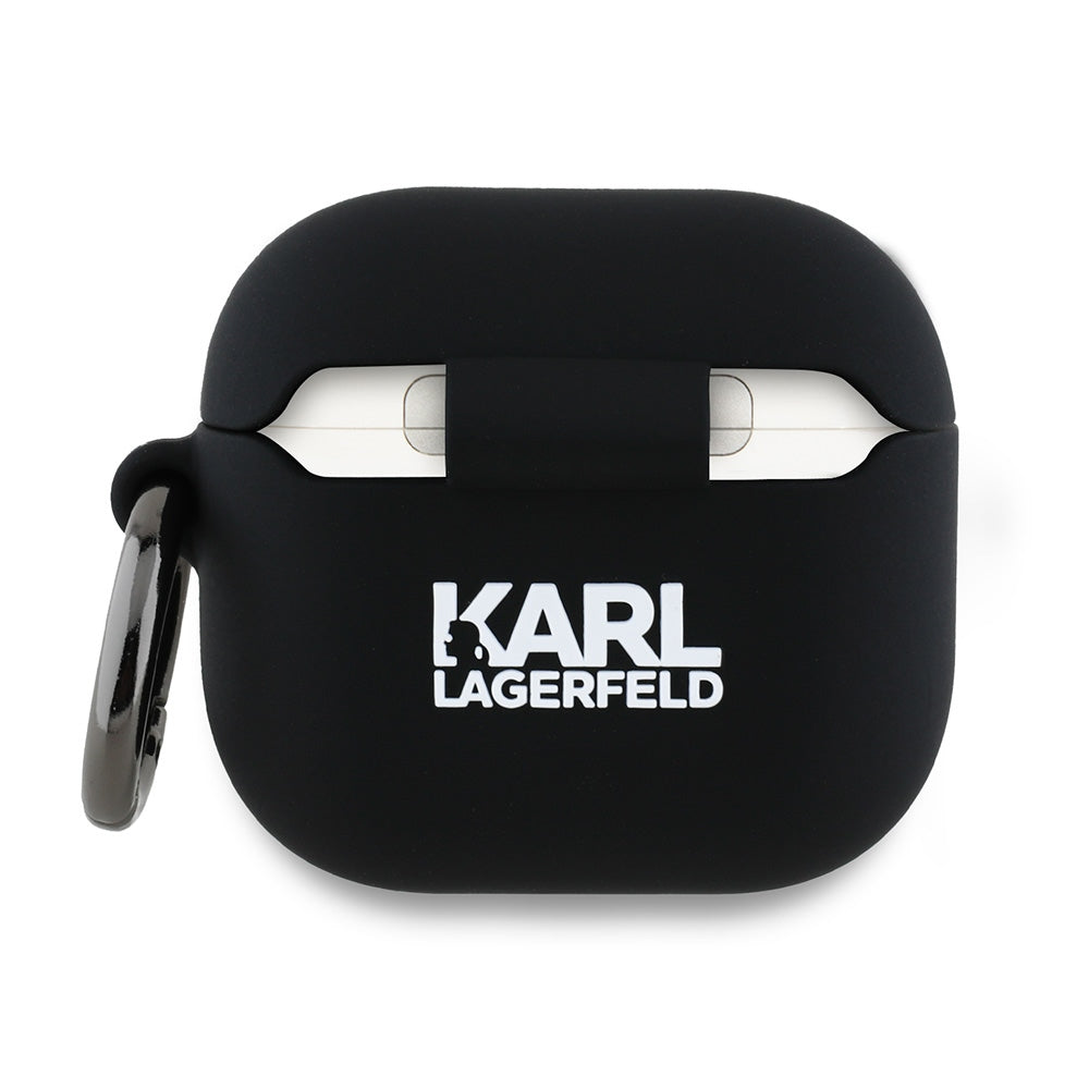 Puzdro Karl Lagerfeld 3D Karl's Head pre Apple AirPods 4, Čierne