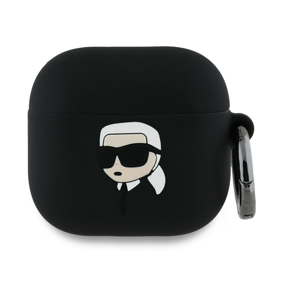 Puzdro Karl Lagerfeld 3D Karl's Head pre Apple AirPods 4, Čierne
