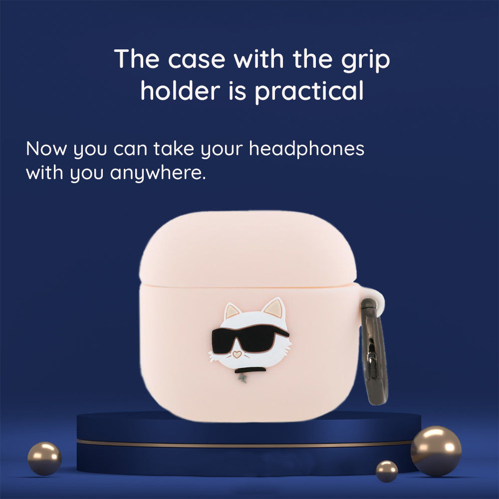 Puzdro Karl Lagerfeld 3D Karl's Head pre Apple AirPods 4, Čierne