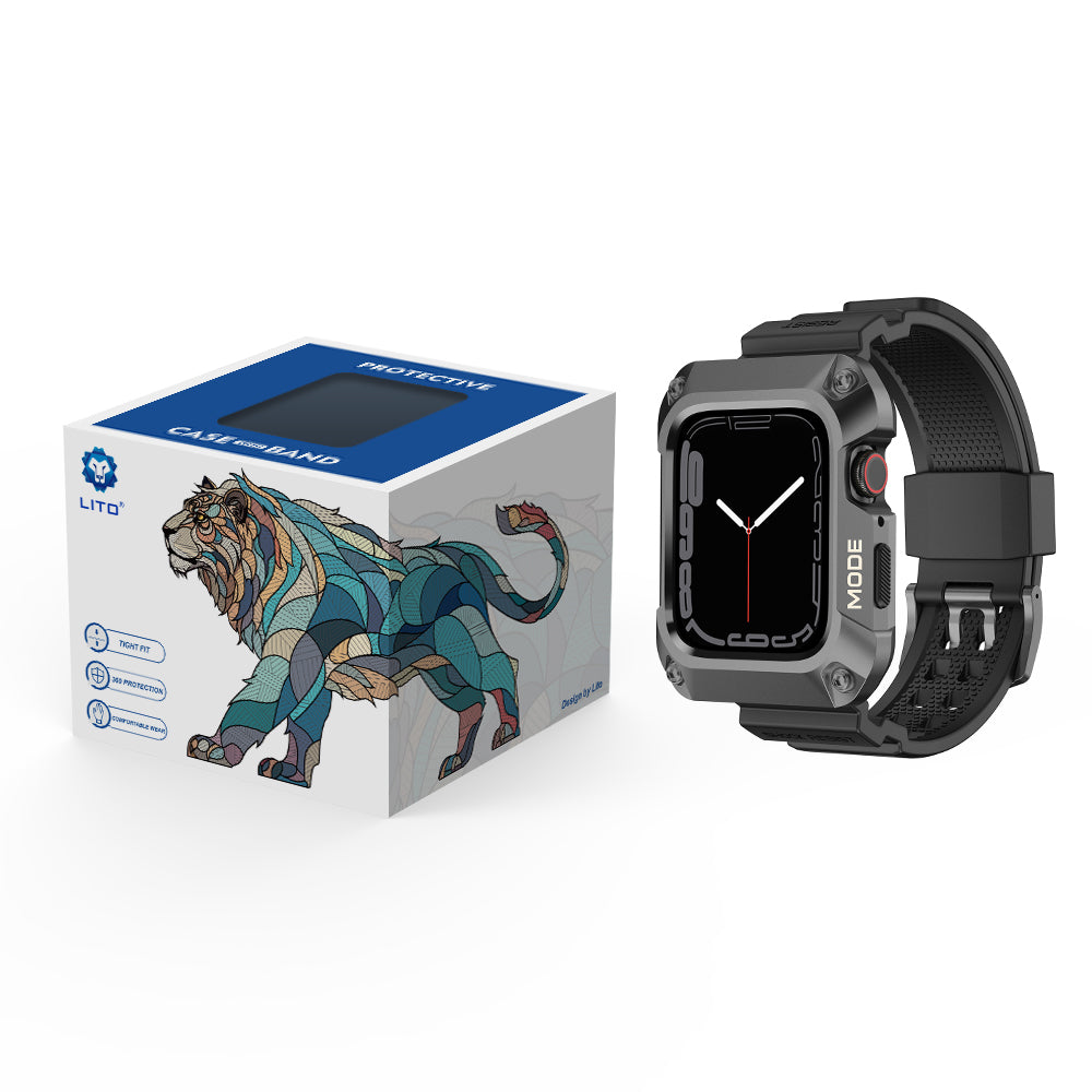 Remienok Lito RuggedArmor pre Apple Watch 44mm Series, Sivý