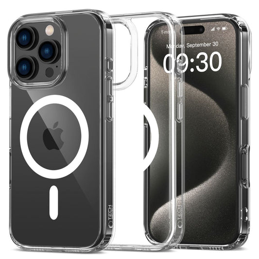 Puzdro MagSafe pre Apple iPhone 16 Pro, Tech-Protect, Flexair Hybrid, priehľadné
