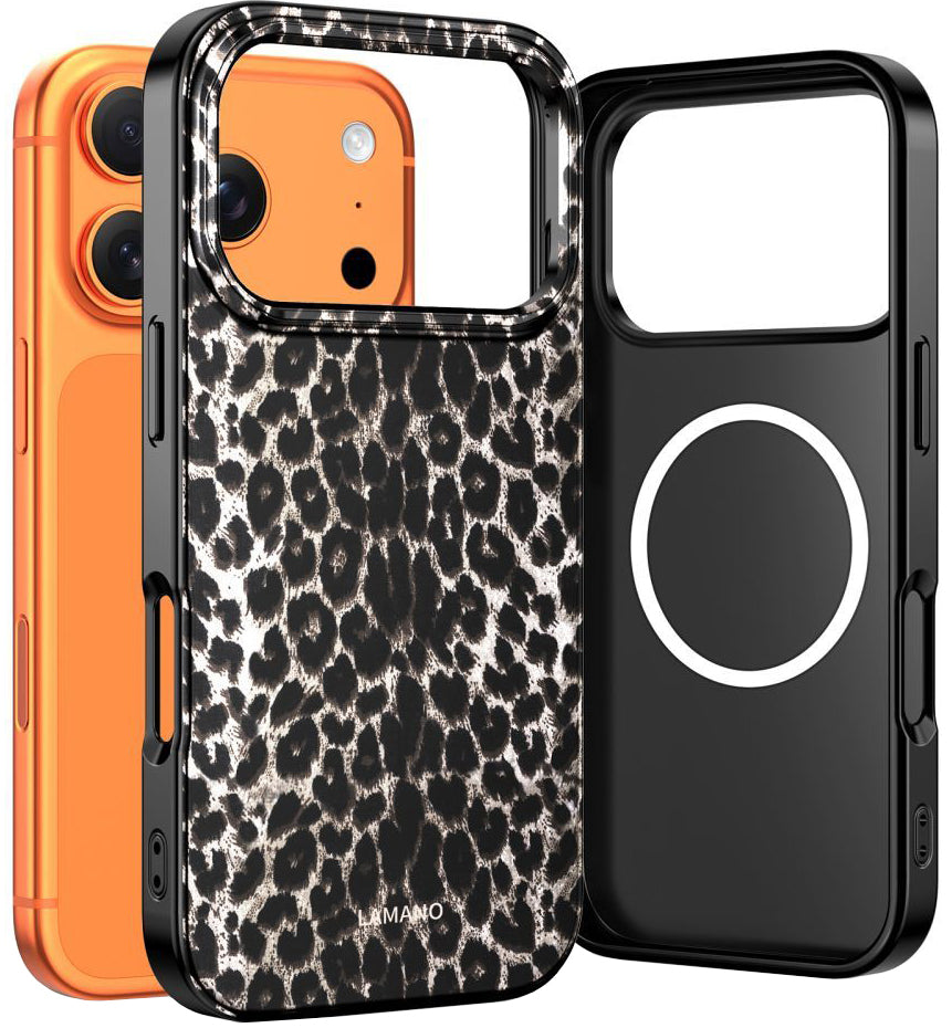 Puzdro MagSafe pre Apple iPhone 17 Pro Max, Tech-Protect, Lamano Leopard, Čierne