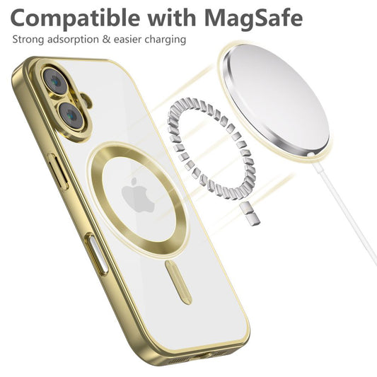 Puzdro MagSafe pre Apple iPhone 16, Tech-Protect, Magflex Satin, zlaté