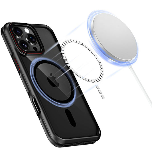 Puzdro MagSafe pre Apple iPhone 16 Pro, Tech-Protect, Maghybrid, čierne
