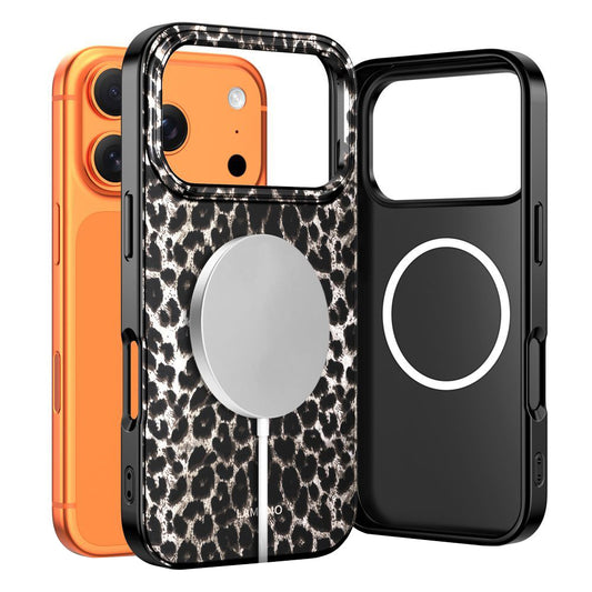 Puzdro MagSafe pre Apple iPhone 17 Pro, Tech-Protect, Lamano Leopard, Čierne