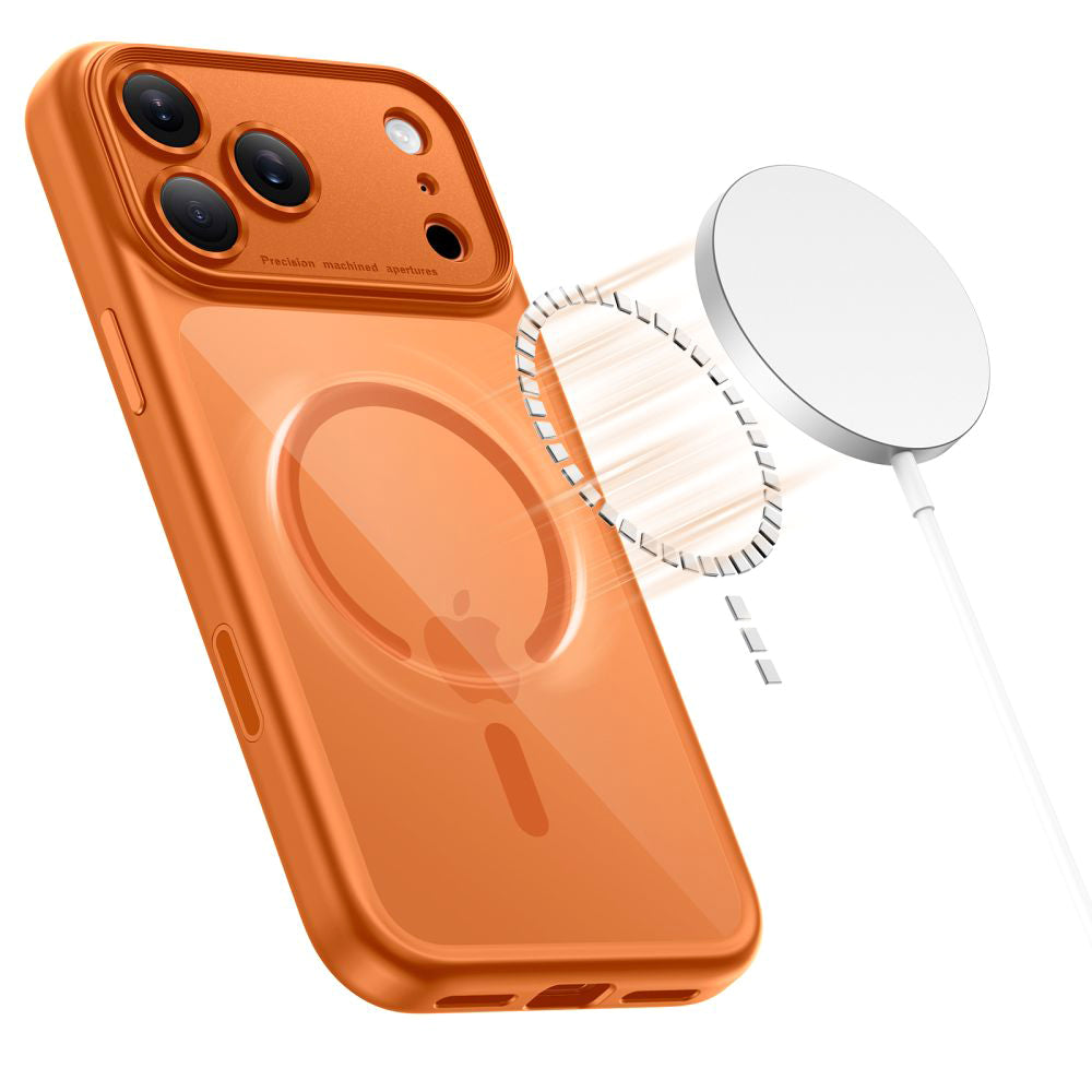 Puzdro MagSafe pre Apple iPhone 17 Pro Max, Tech-Protect, MagPeak, Oranžové