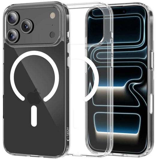 Puzdro MagSafe pre Apple iPhone 17 Pro, Tech-Protect, Flexair Hybrid CC, Priehľadné
