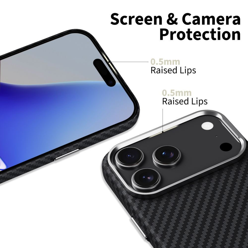 MagSafe Case for Apple iPhone 17 Pro Max, Tech-Protect, Ion Carbon, Black