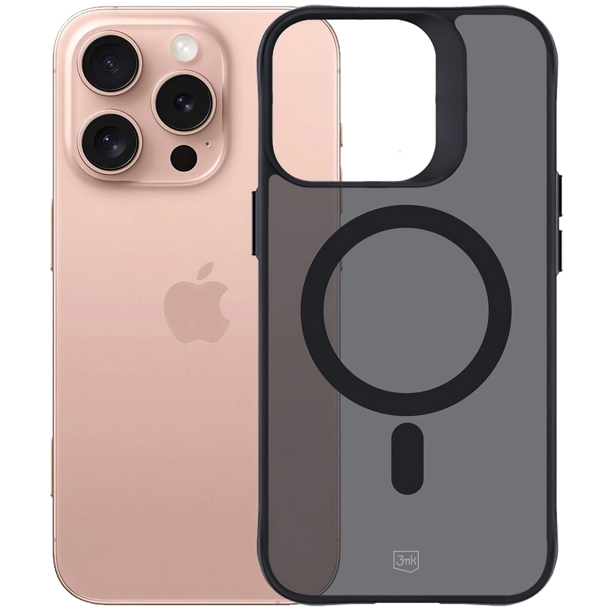 Puzdro MagSafe pre Apple iPhone 16 Pro Max, 3MK, dymové puzdro MagCase, čierne