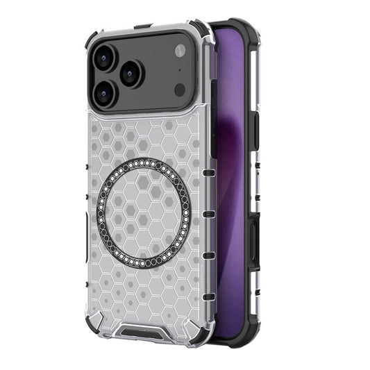 Puzdro MagSafe pre Apple iPhone 17 Pro Max, Techsuit, HoneyComb Shield, Biela