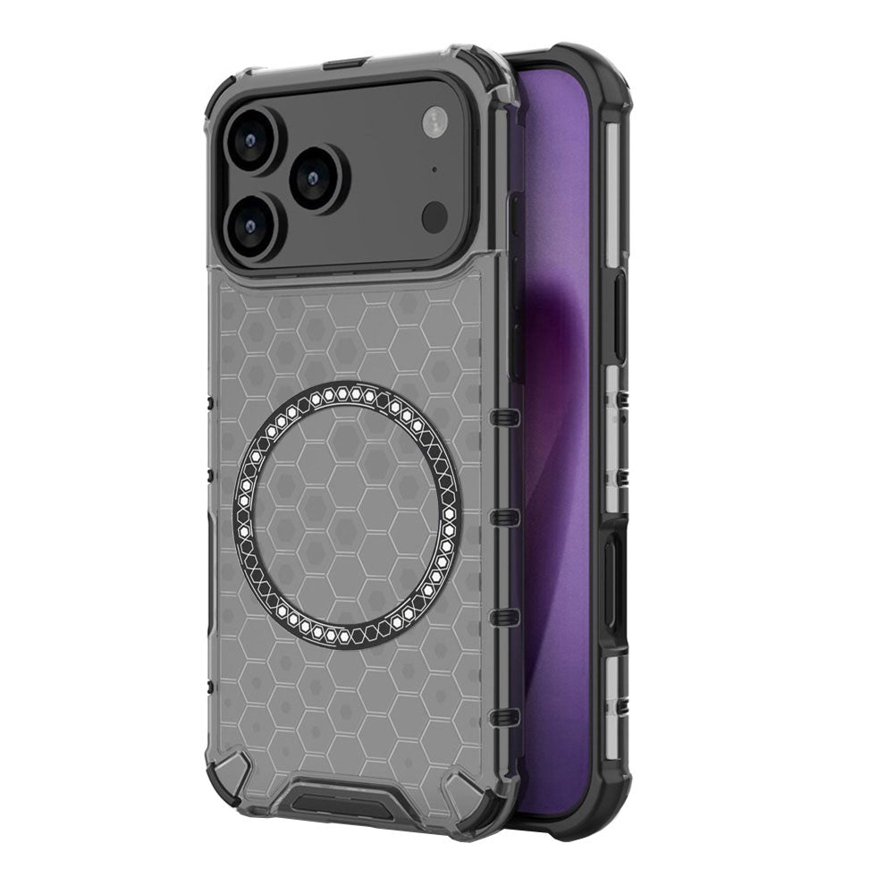 Puzdro MagSafe pre Apple iPhone 17 Pro, Techsuit, HoneyComb Shield, Čierne
