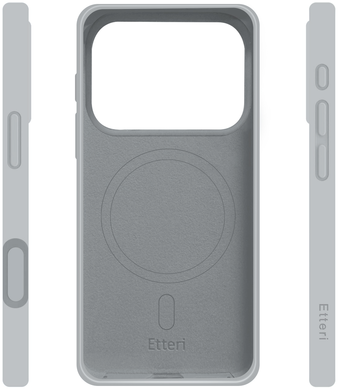 MagSafe puzdro pre Apple iPhone 18 Pro Max / 17 Pro Max, Etteri, Silicone Mag, Sivá