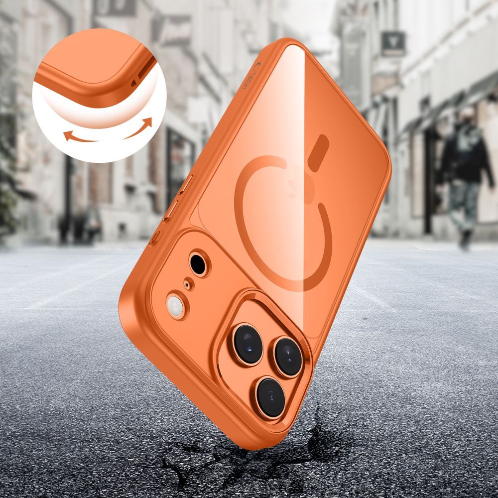 Puzdro MagSafe pre Apple iPhone 17 Pro, Tech-Protect, Magmat, Oranžové