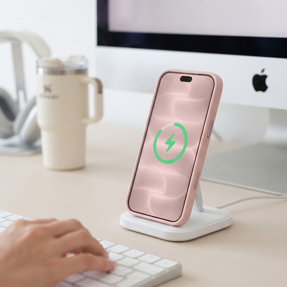 Puzdro MagSafe pre Apple iPhone 18 Pro / 17 Pro, Tech-Protect, MagPeak CC, matná ružová