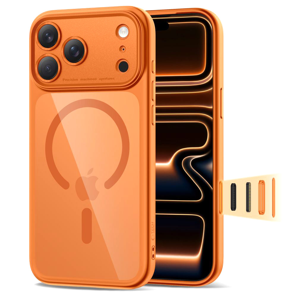 Puzdro MagSafe pre Apple iPhone 17 Pro Max, Tech-Protect, MagPeak, Oranžové