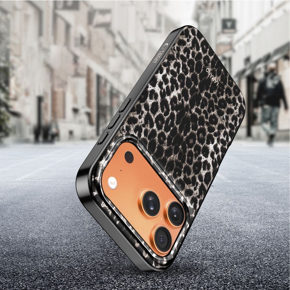 Puzdro MagSafe pre Apple iPhone 17 Pro Max, Tech-Protect, Lamano Leopard, Čierne