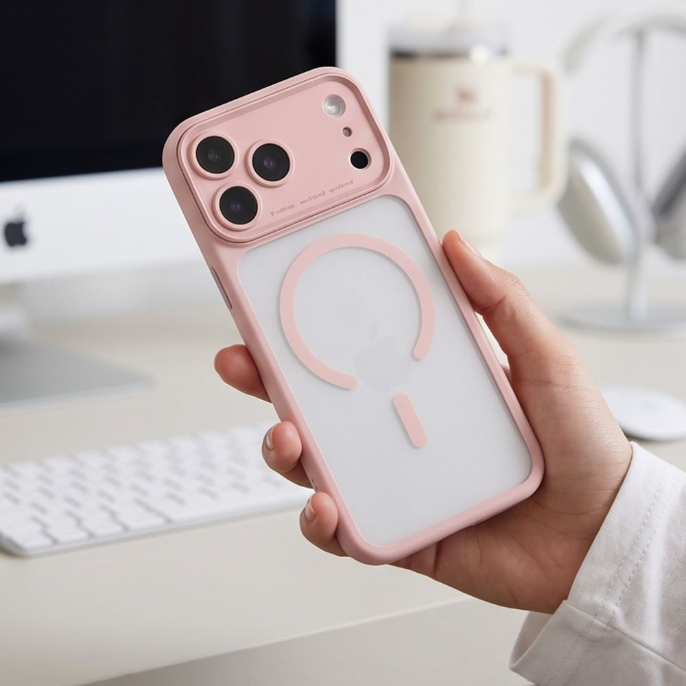Puzdro MagSafe pre Apple iPhone 18 Pro / 17 Pro, Tech-Protect, MagPeak CC, matná ružová
