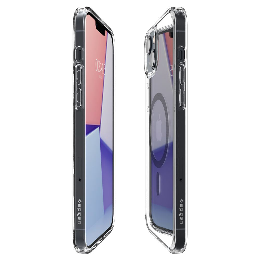 Puzdro MagSafe pre Apple iPhone 14 Plus, Spigen, Ultra Hybrid Carbon, Transparentné