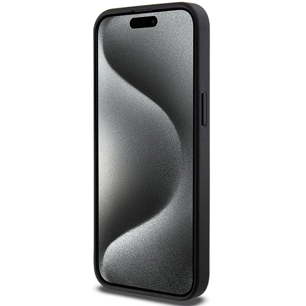 Puzdro MagSafe pre Apple iPhone 14 Pro Max, Karl Lagerfeld, Saffiano Gripstand Choupette, Čierne