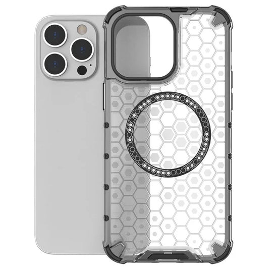 MagSafe puzdro pre Apple iPhone 14 Pro, Techsuit, HoneyComb Shield, čierne