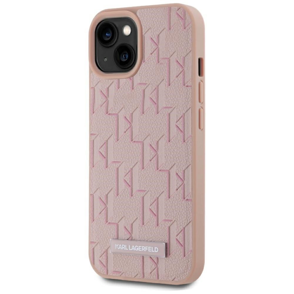 Puzdro MagSafe pre Apple iPhone 15, Karl Lagerfeld, Hot Stamp, Ružová