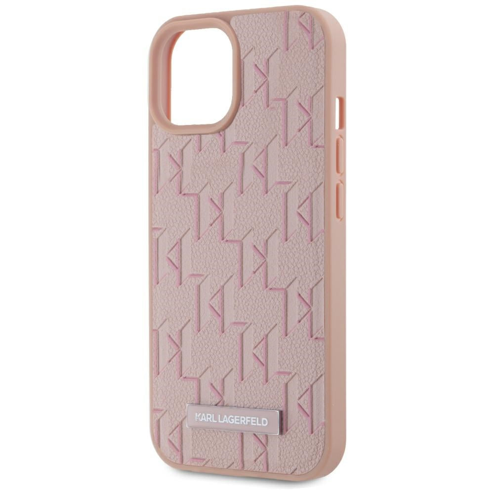 Puzdro MagSafe pre Apple iPhone 15, Karl Lagerfeld, Hot Stamp, Ružová
