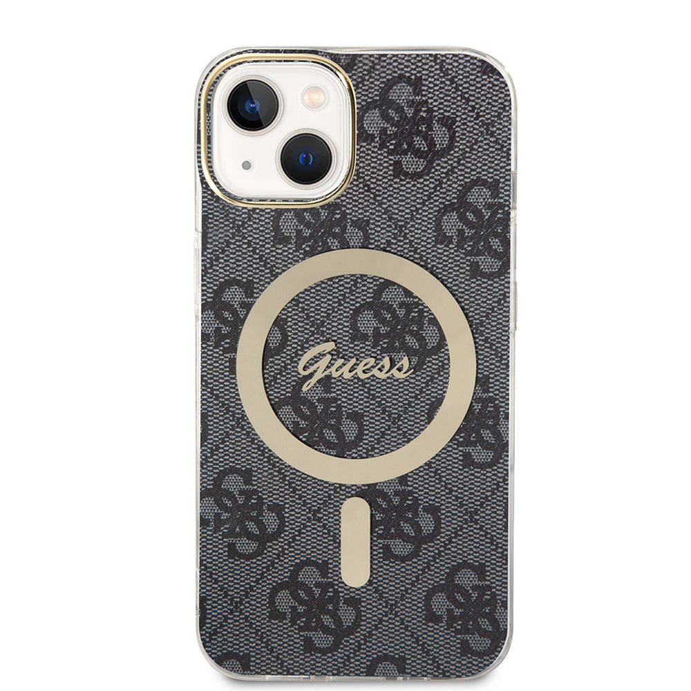 Puzdro MagSafe pre Apple iPhone 15 Plus, Guess, IML 4G, Čierne