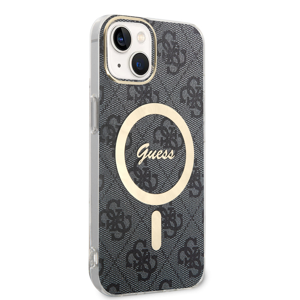 Puzdro MagSafe pre Apple iPhone 15 Plus, Guess, IML 4G, Čierne