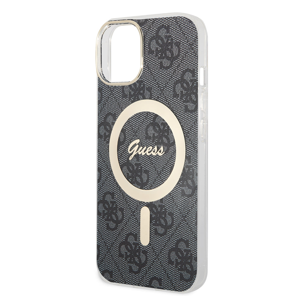 Puzdro MagSafe pre Apple iPhone 15 Plus, Guess, IML 4G, Čierne